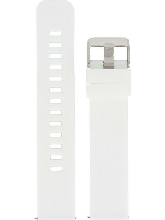 Diloy Straps Gummi-Armband Weiß 18mm
