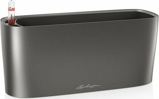 Lechuza Delta Selbstbewässernd Blumenkasten Kunststoff Gray 30x11x13cm.