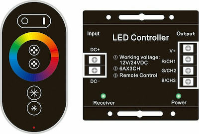 Avide ABLS12V6TKRGB-216W-RFC Fără fir Controler RGB Cu ecran tactil RF: RF (Radiofrecvență) cu telecomandă 15.001.0361