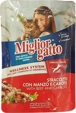 Morando Miglior Gatto Wellness Мокра Храна за Възрастни Котки в Чантичка с Телешко 100гр