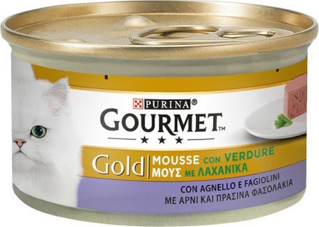 Purina Gourmet Gold Nassfutter für Erwachsene Katzen in Dose mit Lamm 85gr