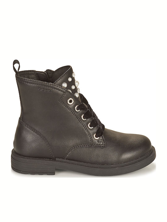 Geox Eclair Anatomical Leather Kids Boots with ...