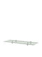 vidaXL Montat pe perete Raft Baie Sticlă cu 2 Rafturi 80x20x0.8cm Transparentă