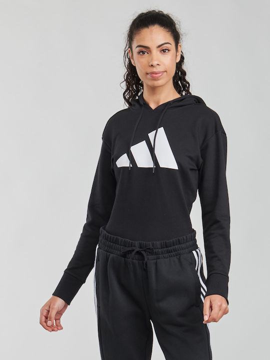 Adidas Performance Γυναικείο Φούτερ με Κουκούλα Μαύρο