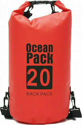 Ocean Pack Στεγανός Σάκος Shoulder Bag 20lt Red