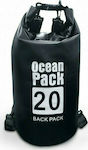 Ocean Pack Ocean Pack Στεγανός Σάκος Ώμου με Χωρητικότητα 20 Λίτρων Μαύρoς