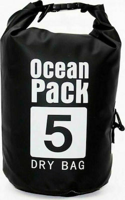 Ocean Pack Sac uscat Umărul cu o capacitate de 5 litri Negru