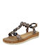 Marco Tozzi Damen Flache Sandalen in Braun Farbe