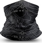 Pentagon Skiron Halstuch Topographic Map Black Schwarzer Halstuch