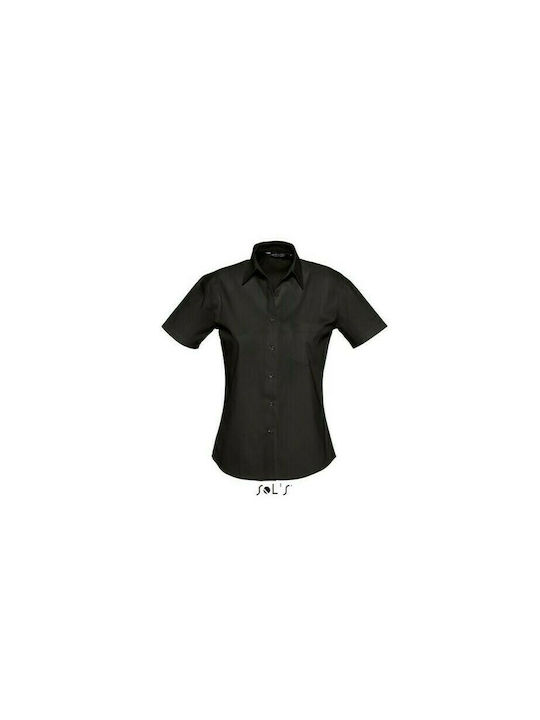 Sol's Women's Monochrome Short Sleeve Shirt Black