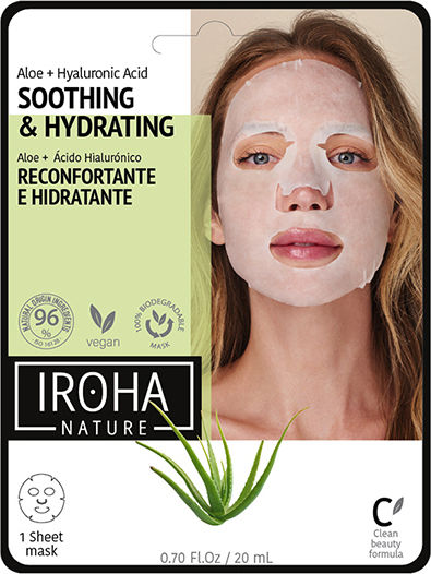 Iroha Nature Aloe Soothing & Hydrating Mască Faciala pentru Hidratare 1buc 20ml