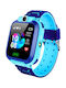 Kinder Smartwatch mit GPS und Kautschuk/Plastik Armband Blau