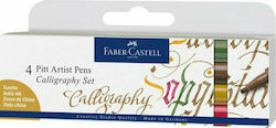 Faber-Castell Pitt Artist Design Markers Multicolour 4pcs