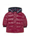 Kids' Quilted Jacket Long with Hood Burgundy