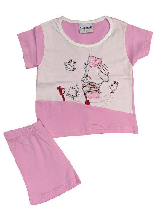 Galaxy Baby Pajama Girl Sail White-Pink