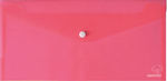 Salko Paper Transparent File Folder with Button for A5 Sheets Red