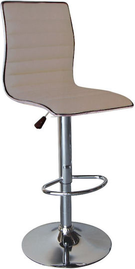Табуретка Бар Alfi с облегалка и регулируема височина Cappuccino 2бр 41x50x94-115см