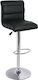 Stool Bar Dylan with Back & Adjustable Height Black 40x52x84-114cm