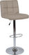 Stool Bar Lino with Back & Adjustable Height Cappuccino 44x50x83-113cm