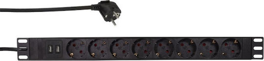 LogiLink Πολύπριζο Rack PDU8C02 1τμχ