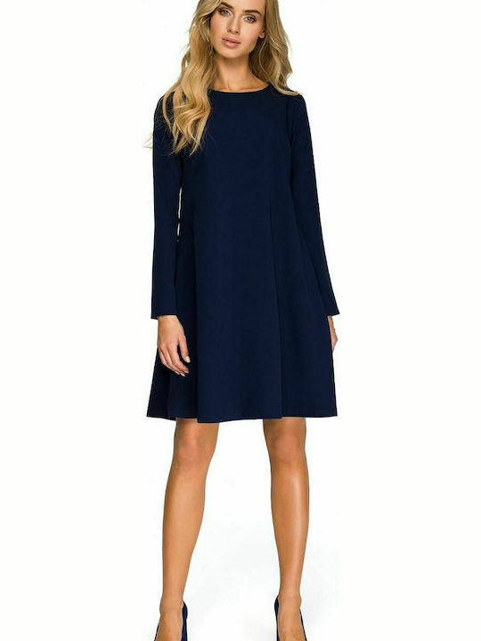 Stylove Business Long Sleeve Midi Dress Navy Blue , Regular Fit S137 124804