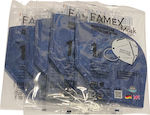 Famex Μάσκα Προστασίας FFP2 NR σε Μπλε χρώμα 5τμχ