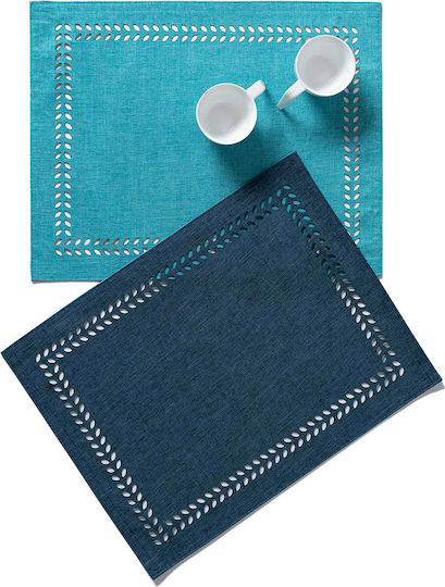 Silk Fashion Placemats Tesatura Turcoaz/Albastru 45x35cm 5206978154201 1buc Silk Fashion Placemats Tesatura Turcoaz/Albastru 45x35cm 5206978154201 1buc