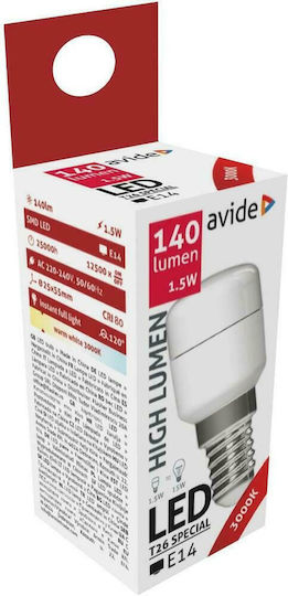 Avide LED-Lampe 1.5W für Fassung E14 und Form T26 Warmes Weiß 140lm