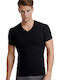 Men's Undershirt Short-sleeved in Black Color
