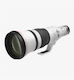 Canon Пълен кадър Фотообектив 600mm F/4L IS Телефото за Канон РФ Монтаж White