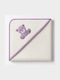 Beboulino Βρεφική Κάπα-Μπουρνούζι με Κουκούλα Bear Violet 90x90εκ.