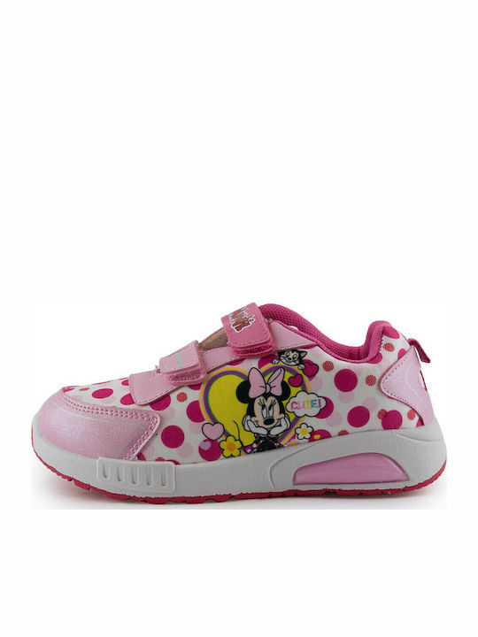 MIN1246 Kids Sneakers with Scratch Pink