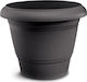 Plastona Festone Campana Blumentopf 21x18cm in Schwarz Farbe 10.04.0321C