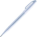 Pentel Brush Sign Pen Μαρκαδόρος Σχεδίου Light Grey