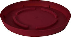 Plastona 10.01.00D23PR Round Plate Pot Passion Red 23x23cm