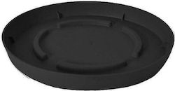 Plastona 10.01.00D23MB Round Plate Pot Black 23x23cm