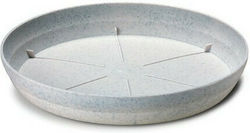 Plastona 203P Round Plate Pot Gray 26x26cm