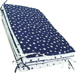 Beboulino Stars Crib Bumpers Classic Inside Blue 70cm