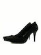 Stefania 910 Leder Pumps mit Stiletto-Absatz Schwarz