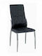 Erina Dining Room Artificial Leather Chair Black 44x55x100cm 11.1537