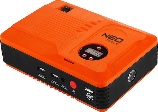 Neo Tools Φορητός Εκκινητής Μπαταρίας Αυτοκινήτου 14000mAh με Power Bank / Τρόμπα / USB / Φακό 12V