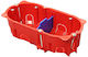 CHaralampidis Flush Electrical Box for Drywall 2 Positions in Red Color