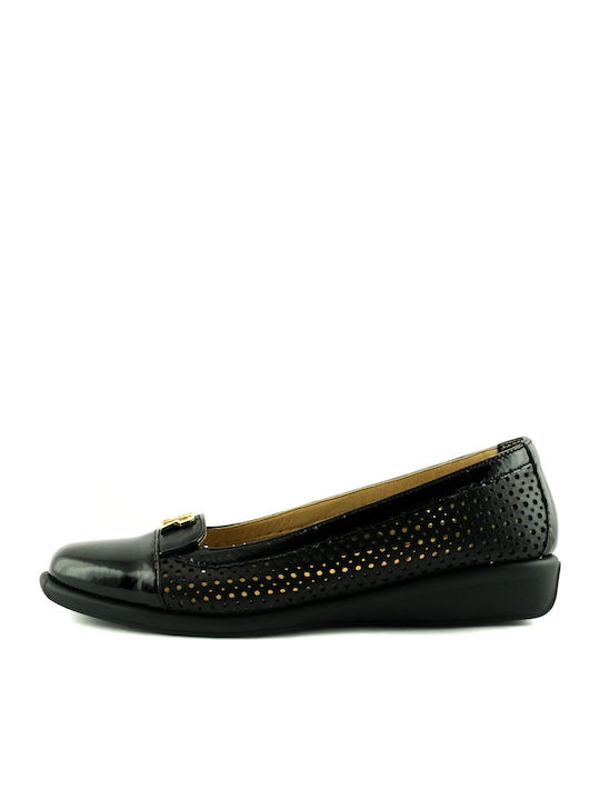 Relax Anatomic Leather Women's Loafers in Black Color