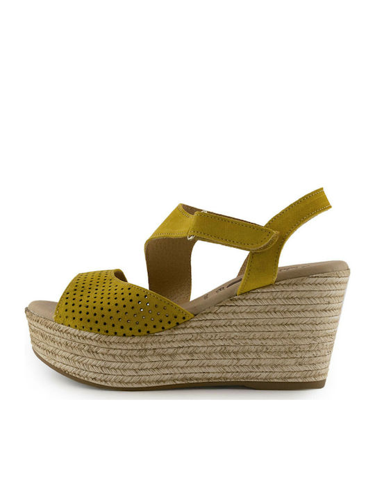 Juliet Dunn 18702L Women's Suede Platform Shoes Yellow