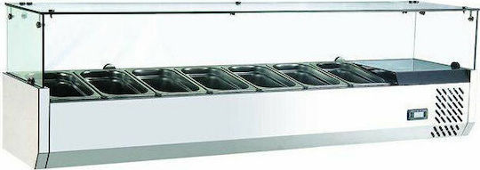 Lappas Vitrină de Răcire De Masă cu Capacitate 7x1/4 GN 150x33.5x42.6cm