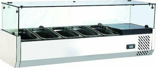 Lappas Охлаждаща Витрина Настолна с Капацитет 5x1/4 ГН 120x33.5x42.6см