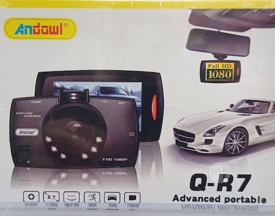 Andowl Q-R7 Windshield Car DVR, 2.7" Display with Suction Cup