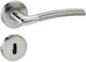 Viobrass Lever Middle Door with Rosette 4087 4087 Pair with Rosette Nickel / Chrome