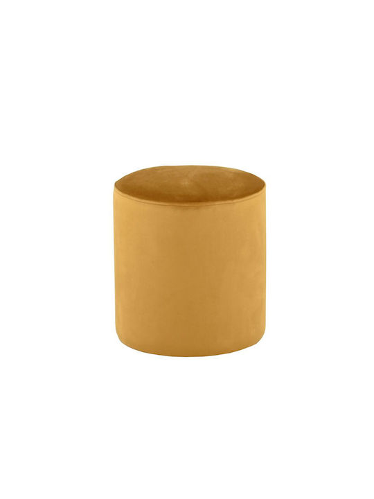 Hocker Für das Wohnzimmer Mit Samt bezogen Cylinder Gold Finger 1Stück 35x35x38cm 16-0483