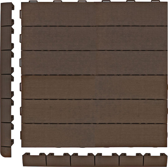 Artplast Edge Male Floor Pp Linea Marte Line 600x52x13 Mm Brown Art Pa56pms/m